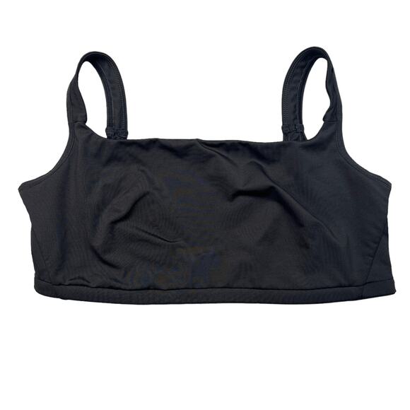 Speedo Scoop Neck Sports Bra Bralette Wireless Lined Charcoal Gray 38D - Picture 1 of 6